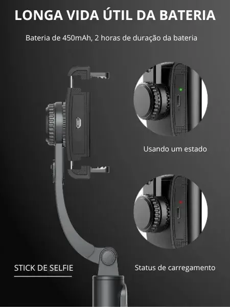 Gimbal Estabilizador Selfie Stick - GadGets Incríveis