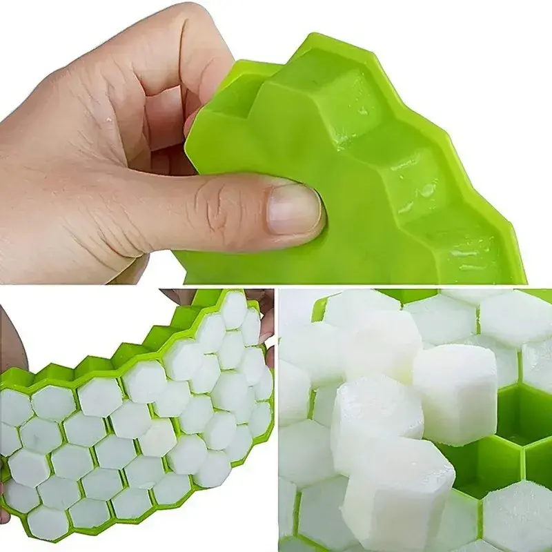 Forma De Gelo De Silicone Com Tampa - GadGets Incríveis