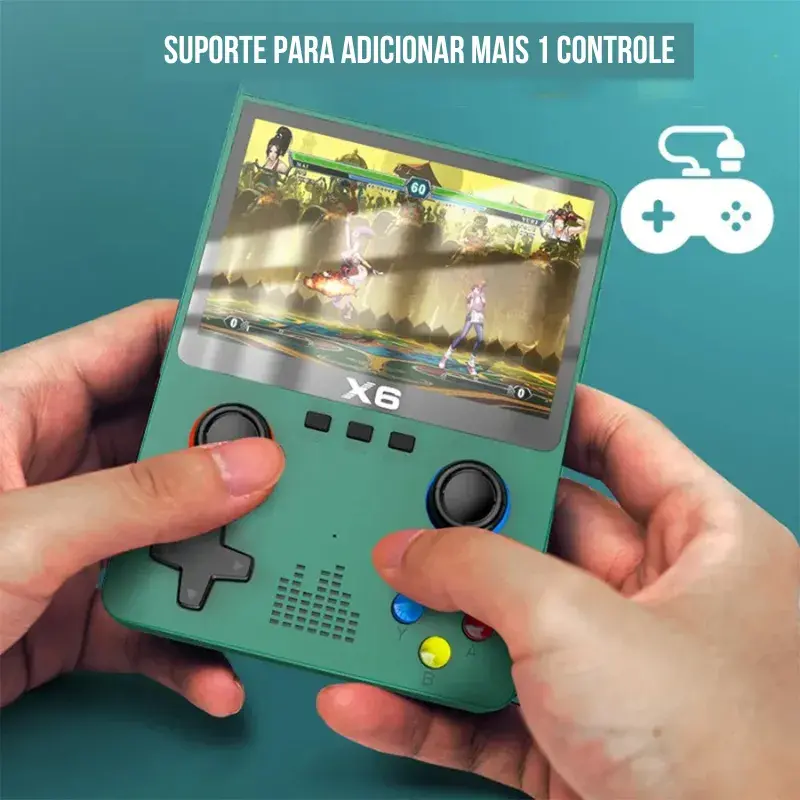 Mini Gamer Portátil Retrô - 500 Jogos Clássicos - GadGets Incríveis